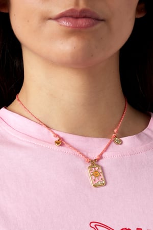 Aurora necklace - Pink & gold color h5 Picture2